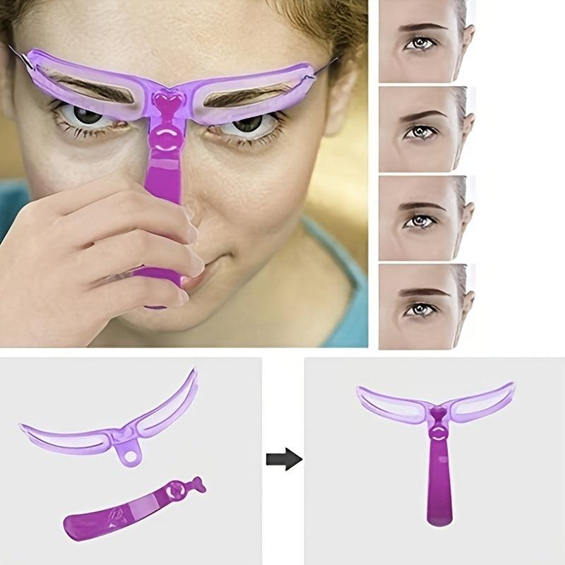 8-pc Eyebrow Stencil Kit with Handle for shaping.