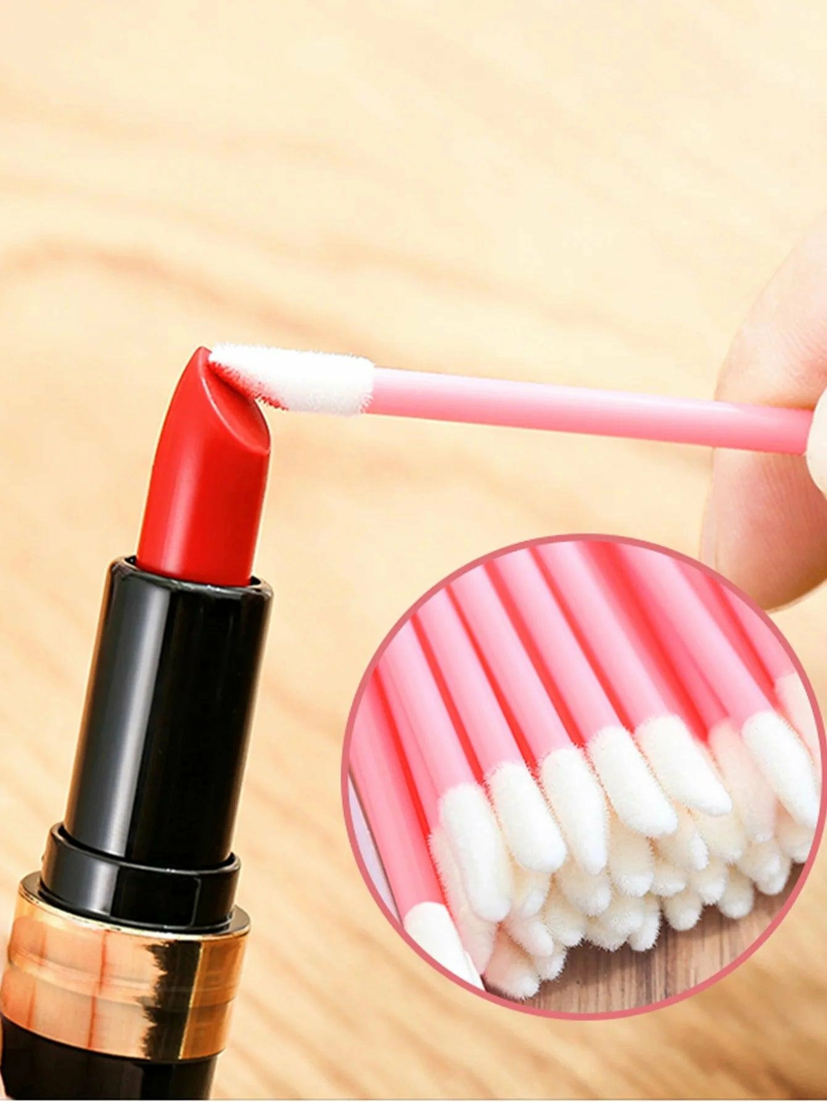 100 Disposable Lip Brushes: For makeup application.