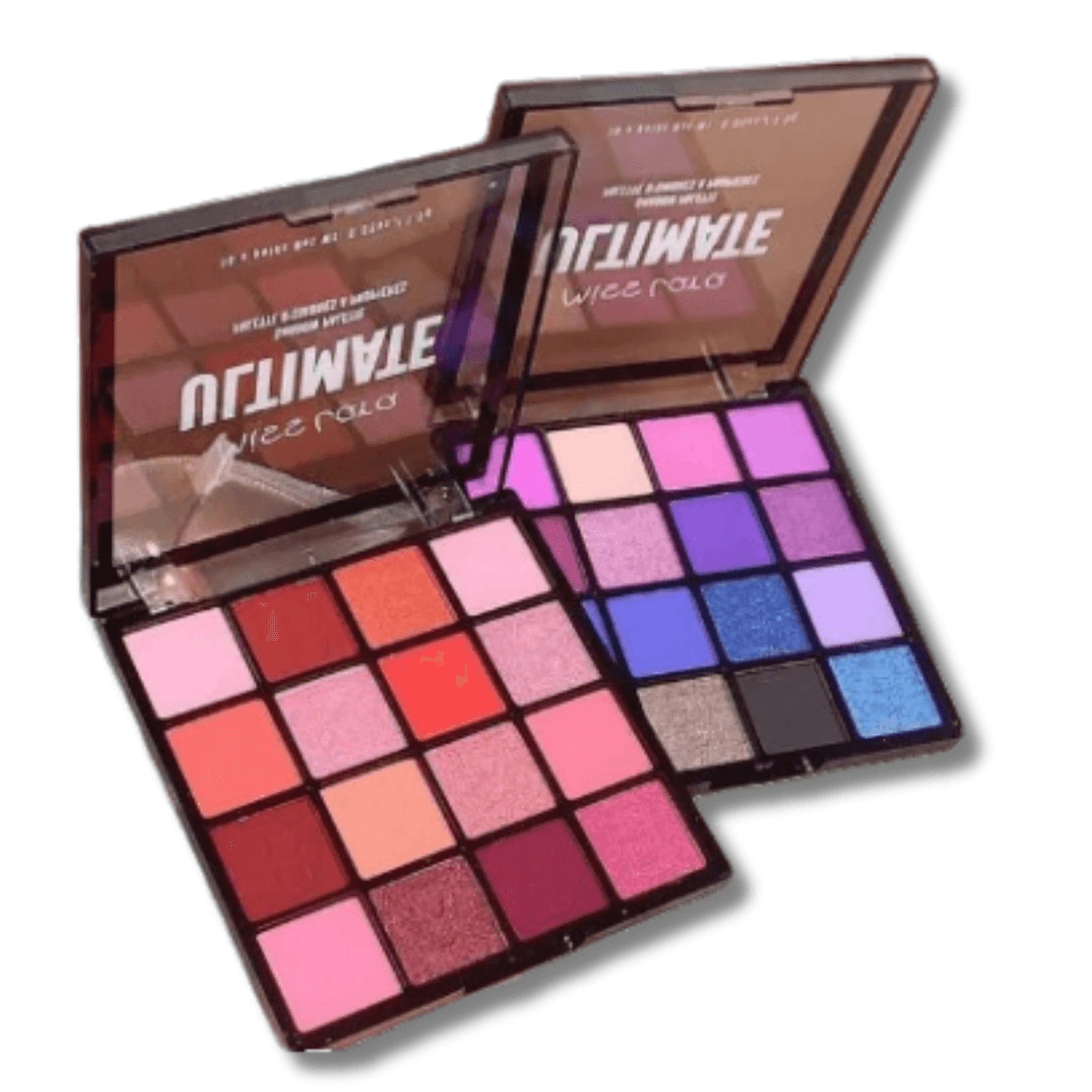 16-color eyeshadow palette: Matte & pearlescent, easy clean.