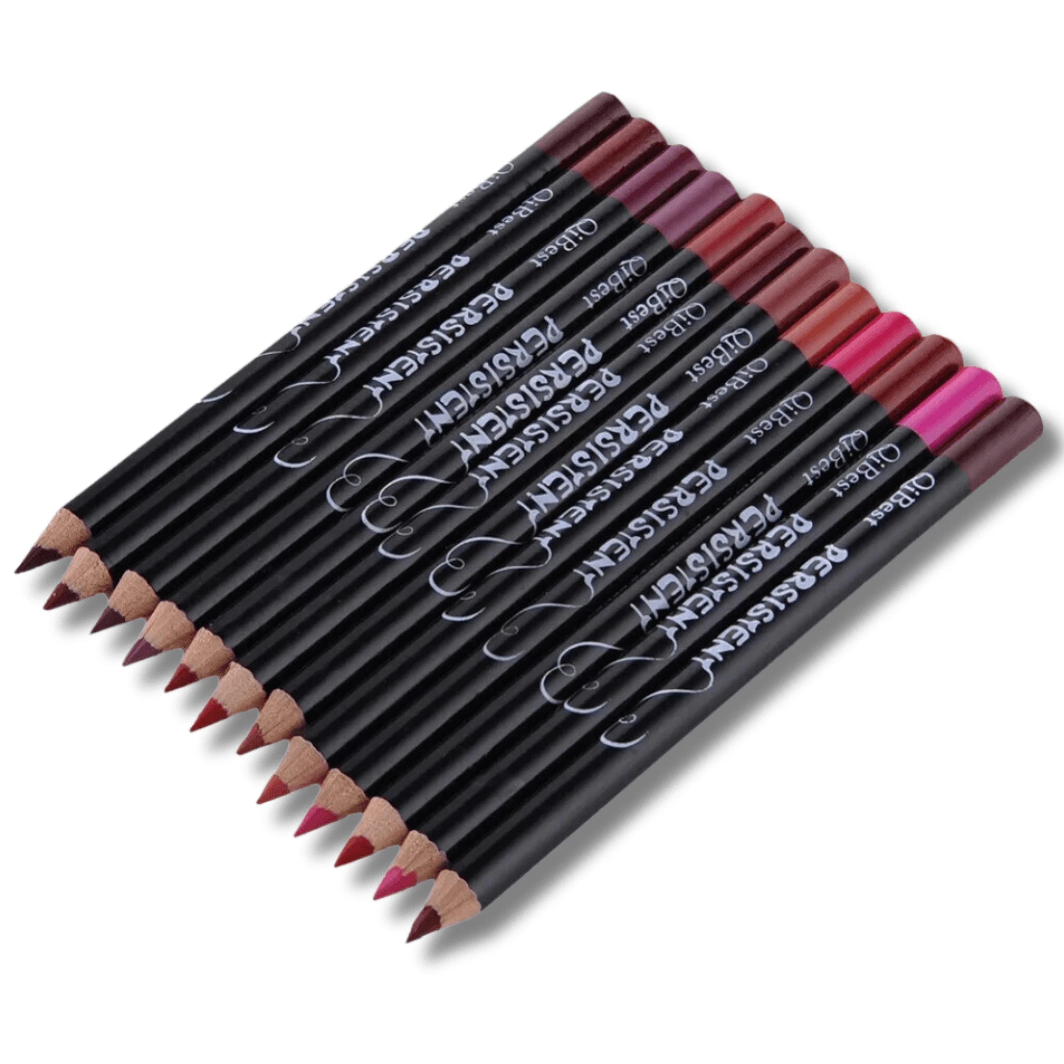12pcs Matte Lip Liner Pencil Set: Waterproof, Long Lasting, Natural.