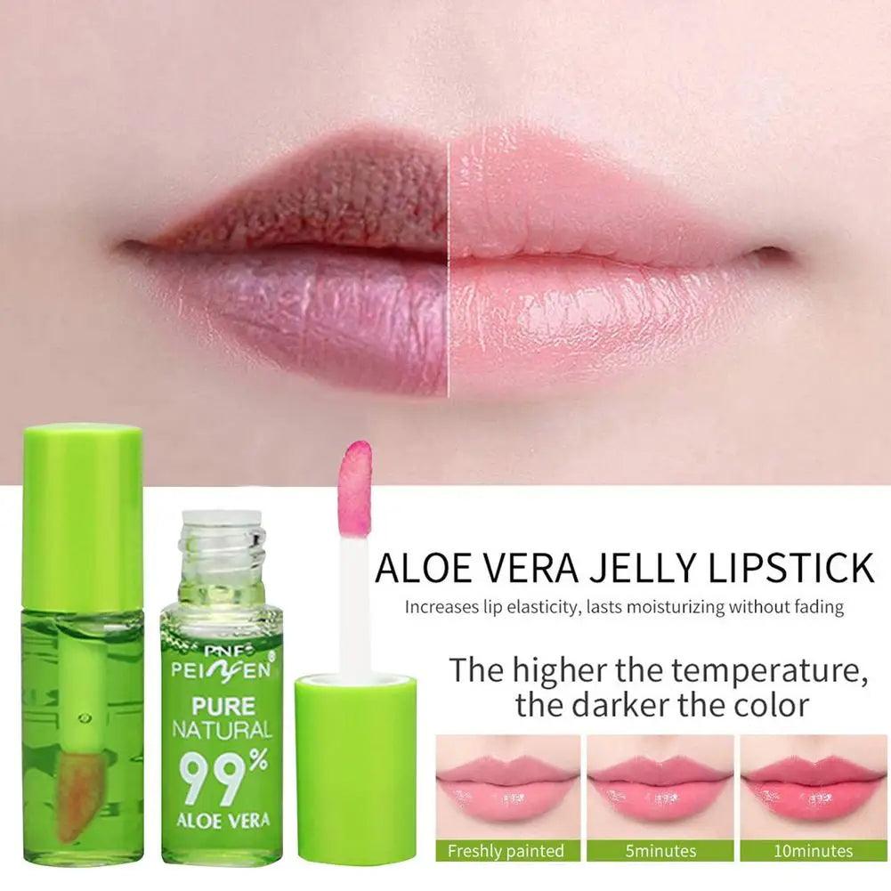 Aloe Color-Changing Lip Gloss: Lasting, Waterproof, Moisturizing
