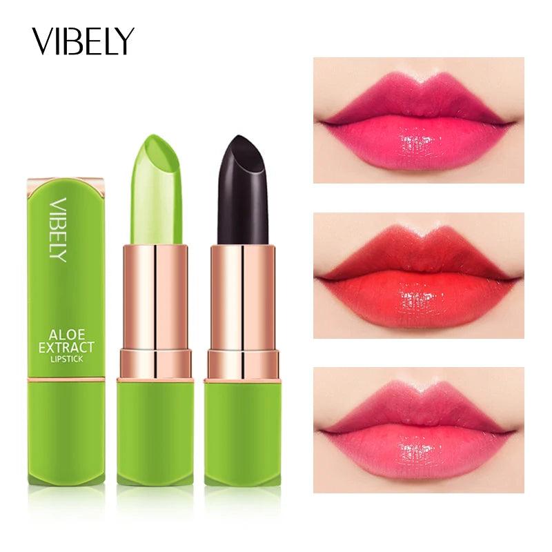 Aloe Vera Lipstick: Color-Changing, Moisturizing, Long-lasting.