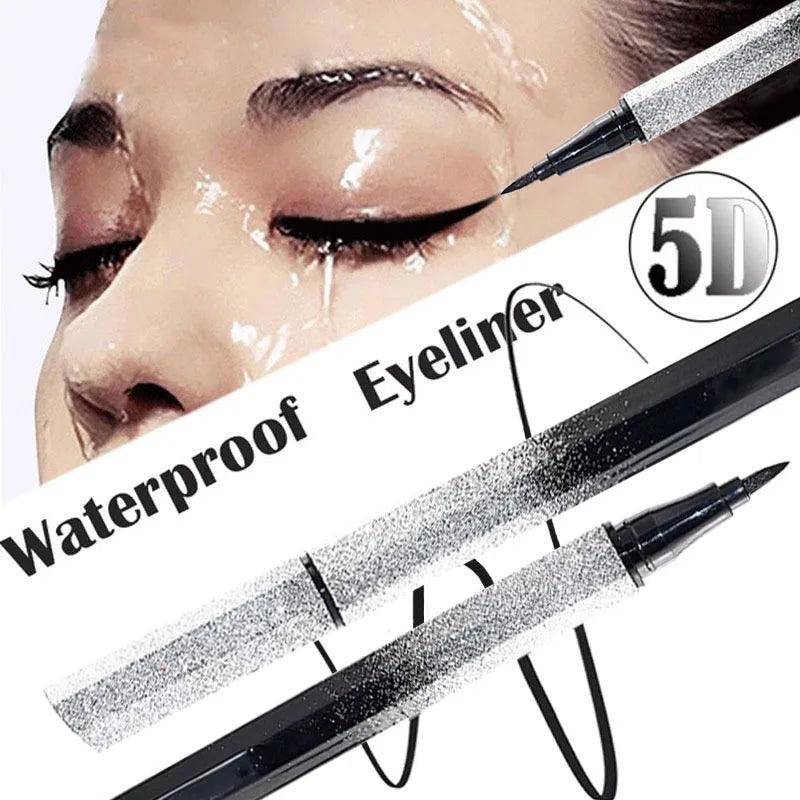 Waterproof Liquid Eyeliner: Long-lasting black essential.
