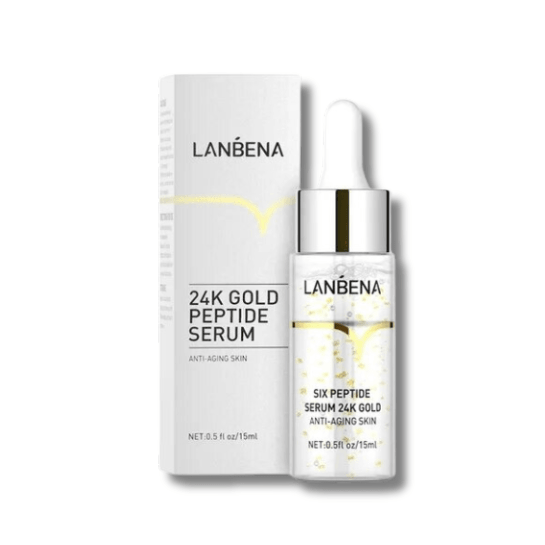 LANBENA 24K Gold Peptide Serum: Anti-Aging, Moisturizing Essence, 15ml.