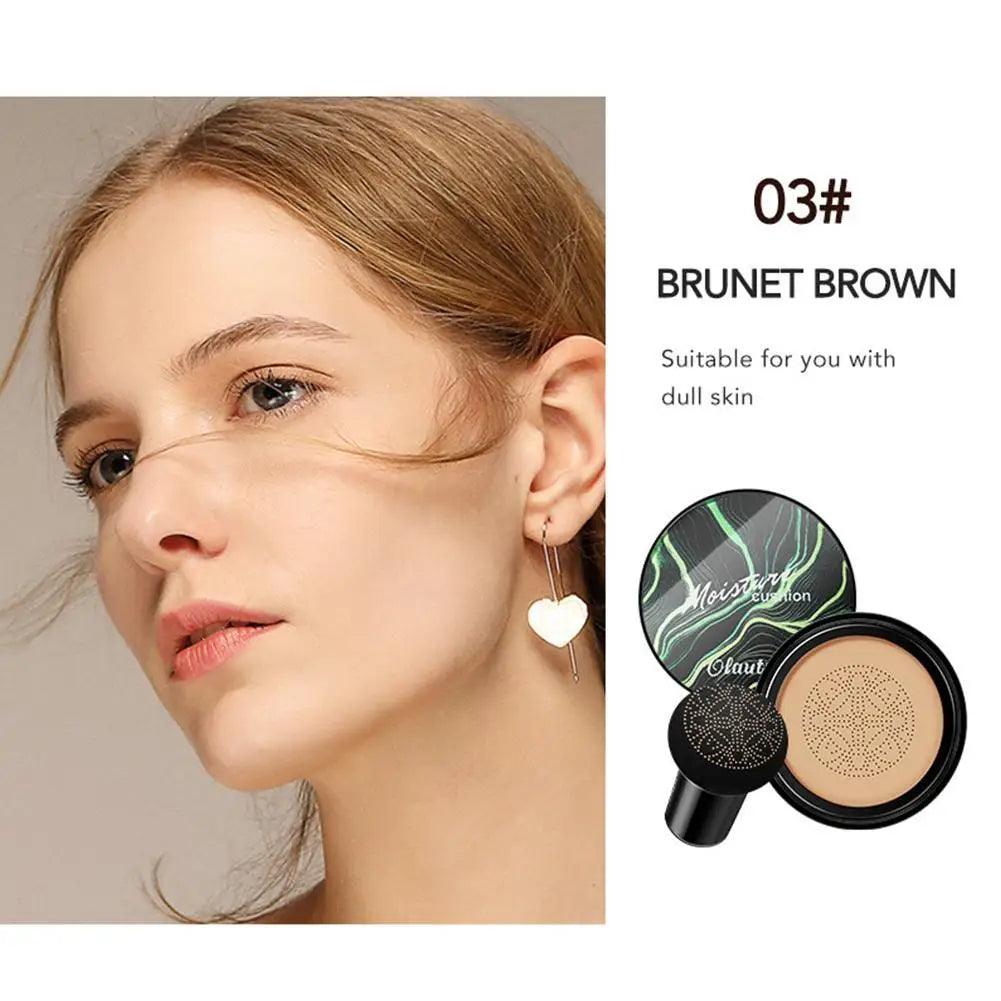 Waterproof mushroom-based BB CC cream for flawless makeup.