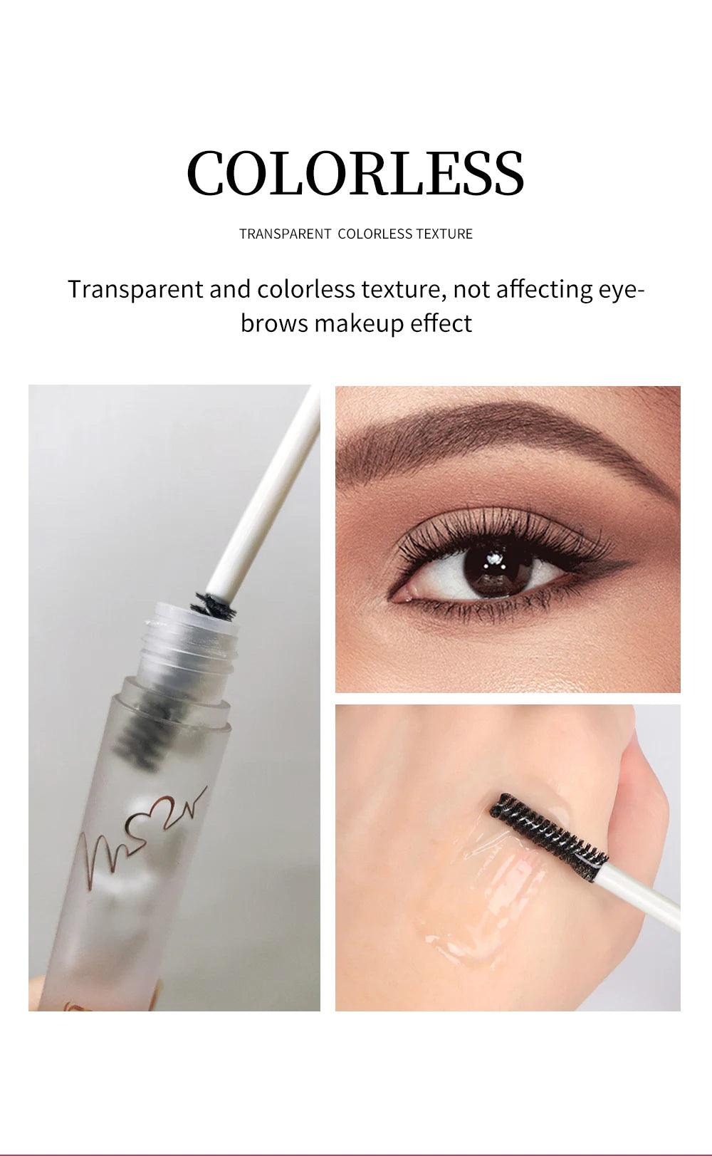 QIBEST Waterproof Eyebrow Styling Gel: Colorless & Repairing