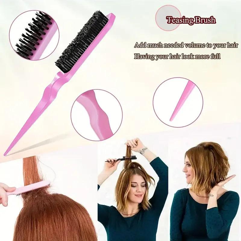 Detangling Hair Brush Curly Hair Comb Set - 5 Pieces