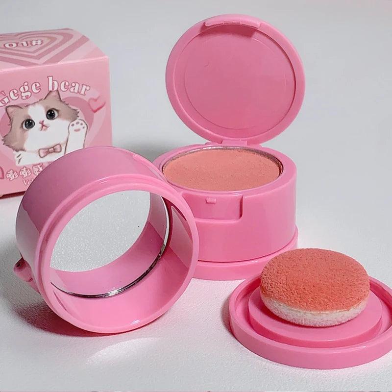 Hachimi Cat Girl's Blush: Matte Strawberry Pink Cheek Tint.