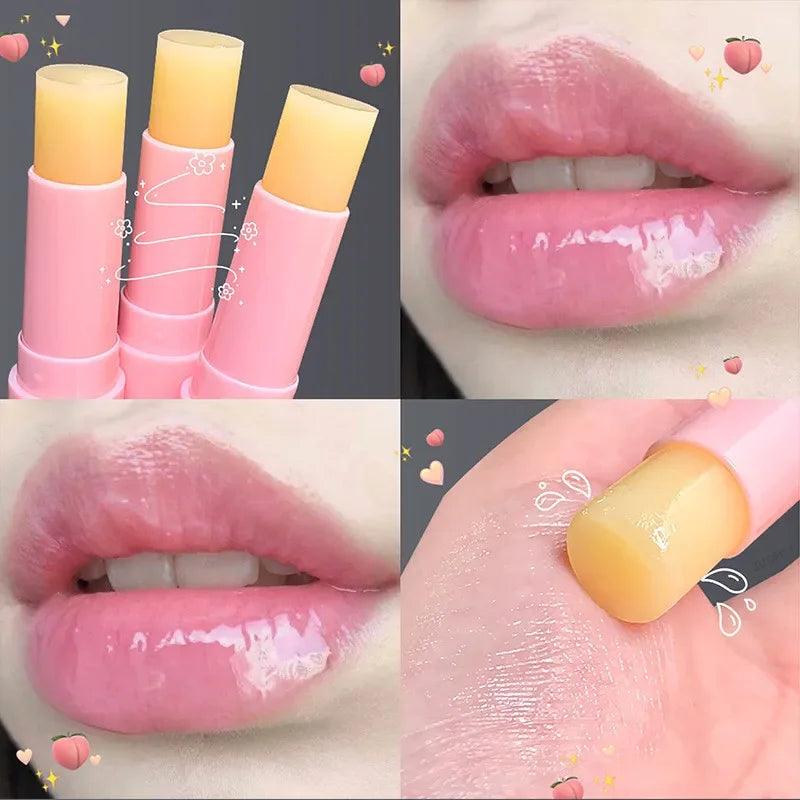 Peach Lip Balm: Moisturizing, Color-Changing, Anti-Drying Care
