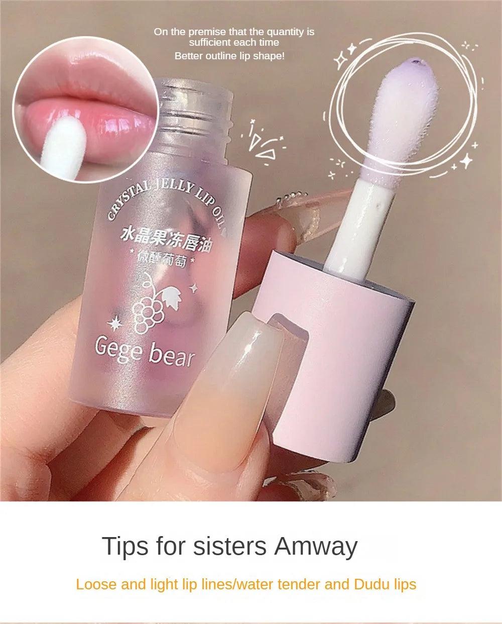Crystal Jelly Lip Oil: Hydrating Plumping Lip Coat for Glossy Lips.