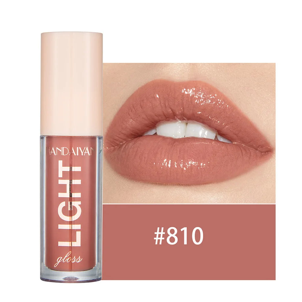 Handaiyan Lip Gloss: Plump, Glittery Red. Waterproof, Moisturizing.