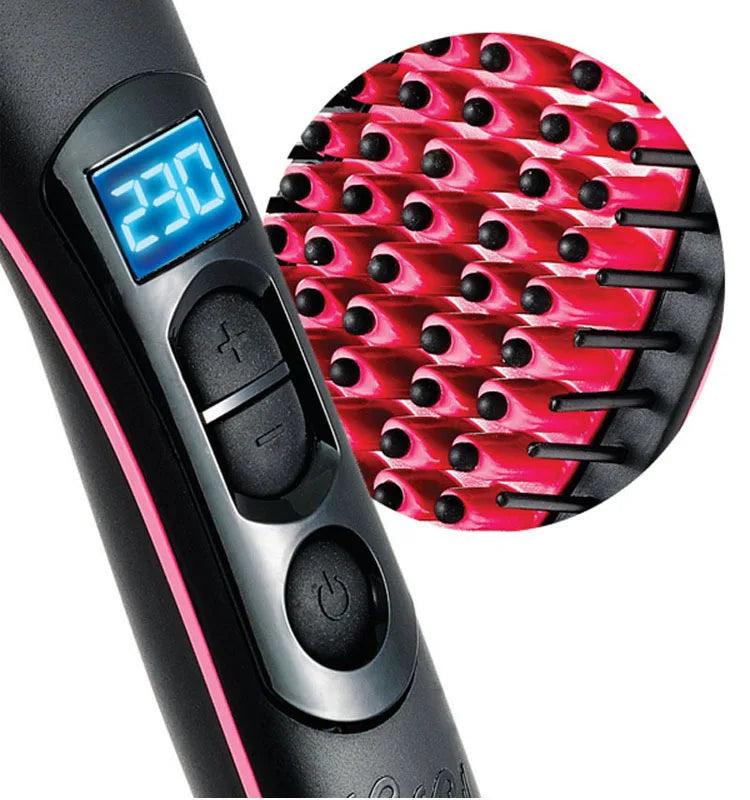 Electric Hair Straightening Comb - Adjustable Temperature