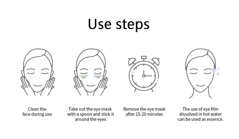 60 Pink Collagen Eye Masks: Anti-Wrinkle, Whitening Gel.