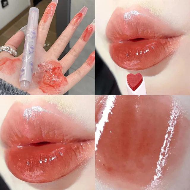 Heart-Shaped Jelly Mirror Lipstick: Moisturizing Gloss
