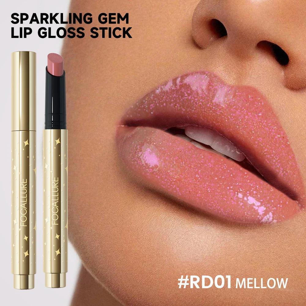 FOCALLURE Pearlescent Lip Gloss Stick: Moisturizing shimmer in a lipstick pen.
