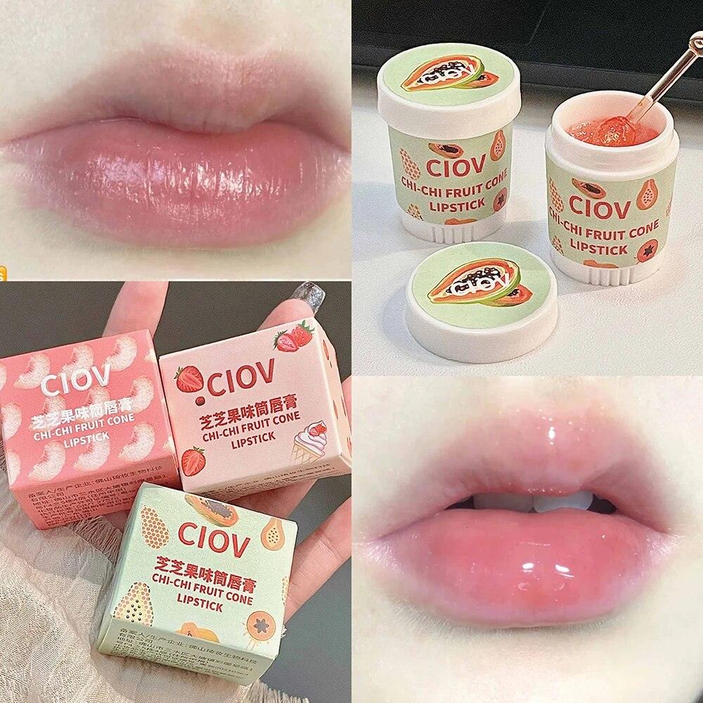 Jelly Peach Lip Balm: Hydrating lip care for pink, nourished lips.