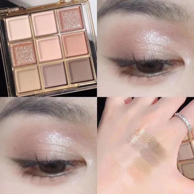 Smoke Rose Eyeshadow Palette: Waterproof Korean Makeup.