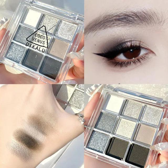Smoke Rose Eyeshadow Palette: Waterproof Korean Makeup.