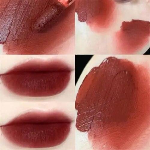 Waterproof matte chestnut lipstick.