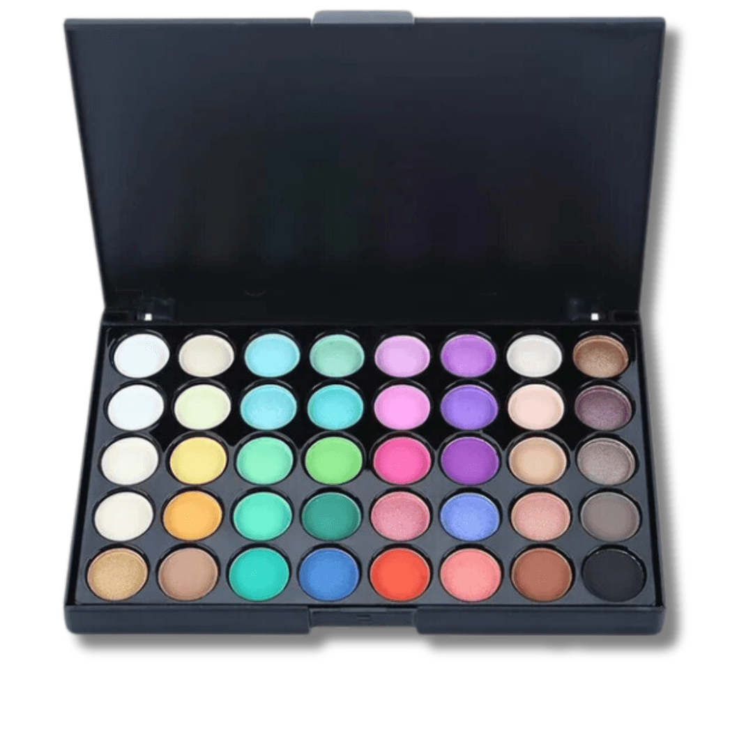 40-Color popfeel eyeshadow palette: Glittery, Waterproof, Long-Lasting.